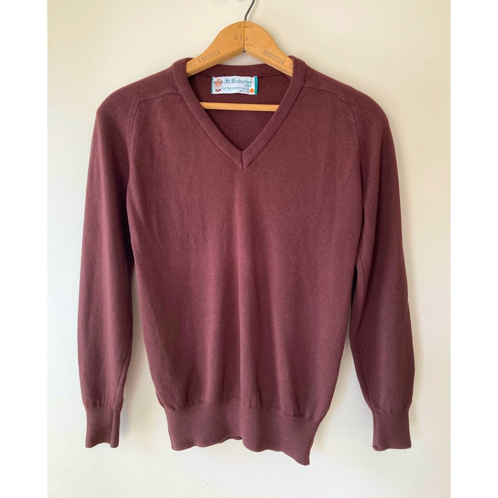 Vintage chocolate brown sweater by St. Andrews